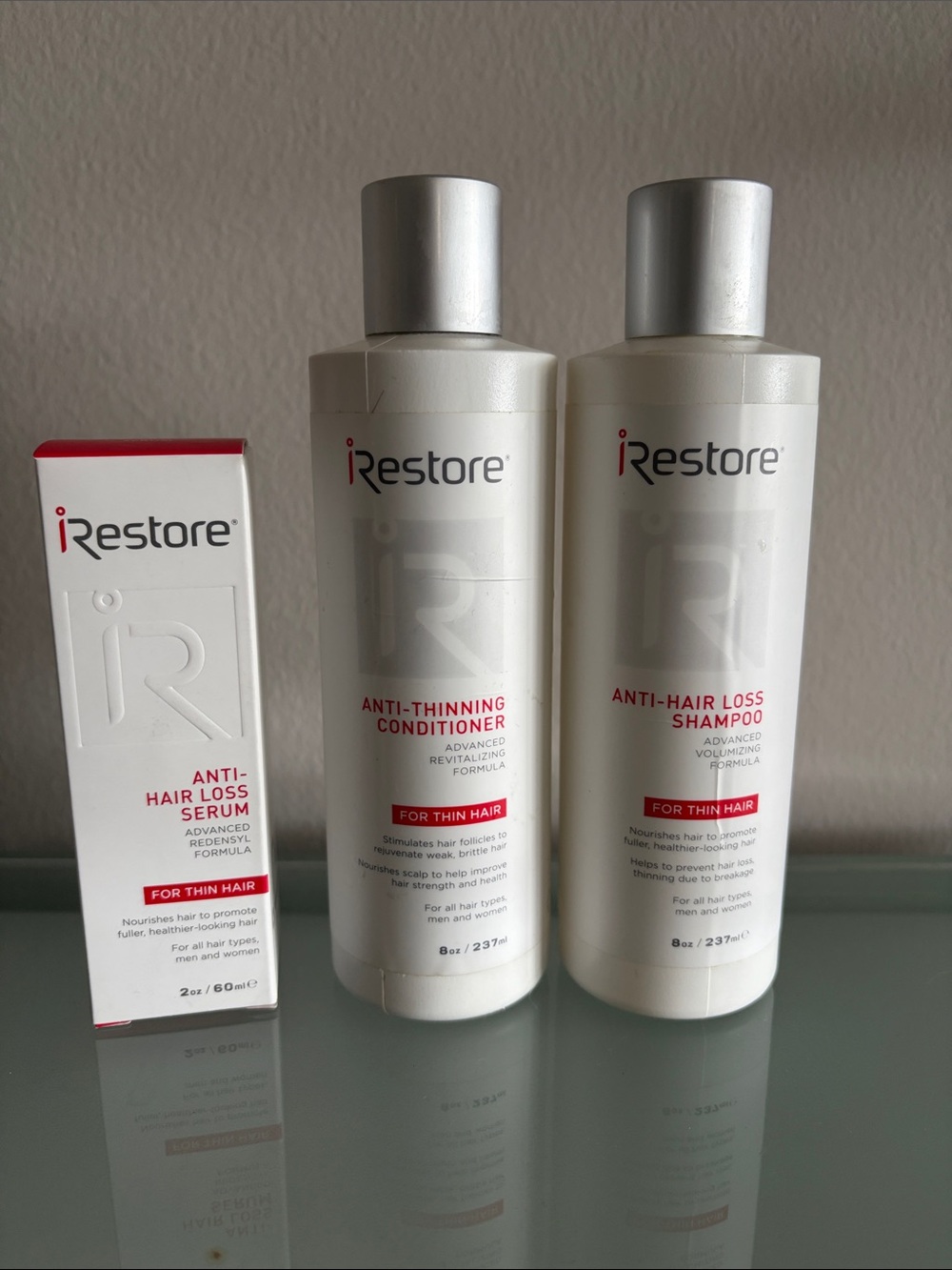 Irestore set- anti hairloss shampoo,  conditioner and anti hair loss serum